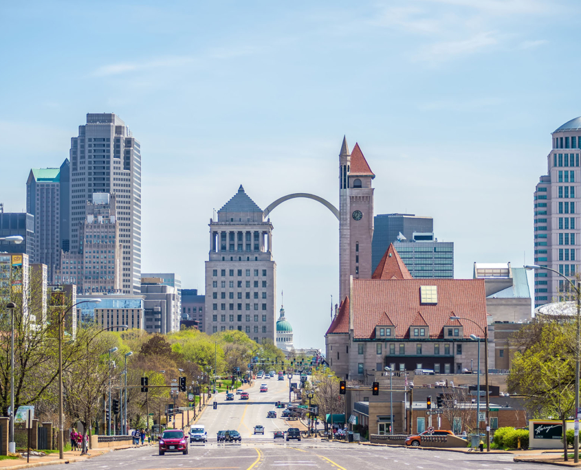 Saint Louis Missouri Downtown At Daylight